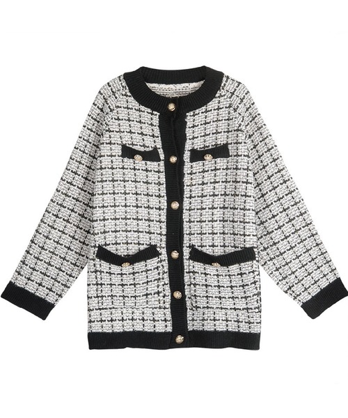 meJane（ミージェーン）の「チェック柄ツイードカーディガン（カーディガン/ボレロ・レディース・ホワイト/ブラック・FREE）」の19枚目の写真