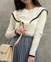 WEGO | WEGO/ショルダーフリルニット(ニット/セーター)