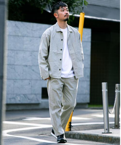 green label relaxing(グリーンレーベルリラクシング)の「CM キュプラ リネン コード シャツ ブルゾン(シャツ/ブラウス・メンズ・ライトグレー/ダークグリーン/モカ・S/M/L/XL)」の7枚目の写真