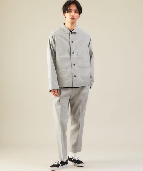 green label relaxing(グリーンレーベルリラクシング)の「CM キュプラ リネン コード シャツ ブルゾン(シャツ/ブラウス・メンズ・ライトグレー/ダークグリーン/モカ・S/M/L/XL)」の19枚目の写真