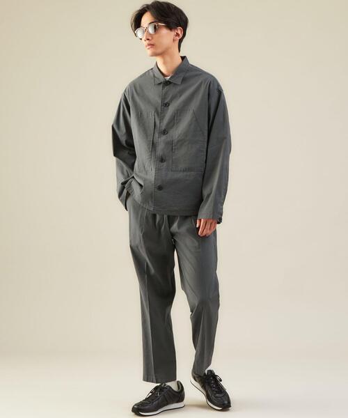 green label relaxing(グリーンレーベルリラクシング)の「CM キュプラ リネン コード シャツ ブルゾン(シャツ/ブラウス・メンズ・ライトグレー/ダークグリーン/モカ・S/M/L/XL)」の11枚目の写真