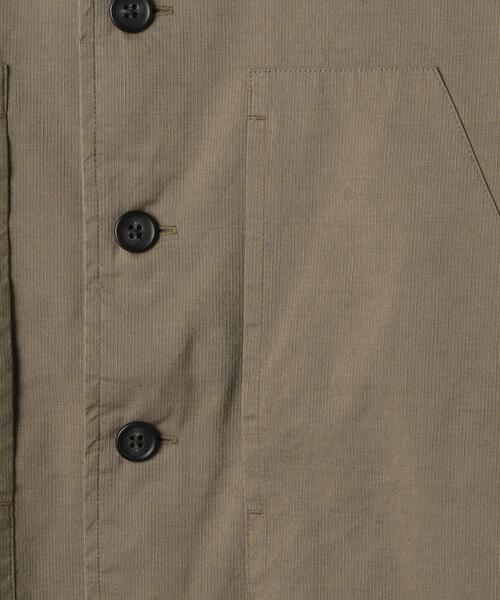green label relaxing(グリーンレーベルリラクシング)の「CM キュプラ リネン コード シャツ ブルゾン(シャツ/ブラウス・メンズ・ライトグレー/ダークグリーン/モカ・S/M/L/XL)」の6枚目の写真