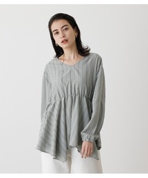 WAIST SHIRRING HEM BLOUSE/ウエストシアリングヘムブラウス