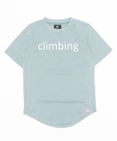 KRIFF MAYER Kid's Collection（クリフメイヤーキッズコレクション）の「LUCK楽TEE(climb)（Tシャツ/カットソー・キッズ・ベージュ/サックスブルー/チャコール/オフホワイト・130/120/150/140/160/170）」の4枚目の写真