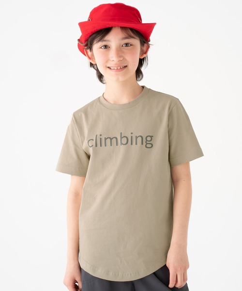 KRIFF MAYER Kid's Collection（クリフメイヤーキッズコレクション）の「LUCK楽TEE(climb)（Tシャツ/カットソー・キッズ・ベージュ/サックスブルー/チャコール/オフホワイト・130/120/150/140/160/170）」の3枚目の写真