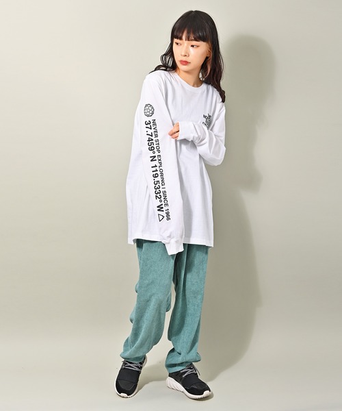 THE NORTH FACE（ザノースフェイス）の「THE NORTH FACE (ザ・ノースフェイス) Coordinates Tee 長袖Tシャツ（Tシャツ/カットソー・レディース・ホワイト/ブラック・S/M/L/XL）」の7枚目の写真
