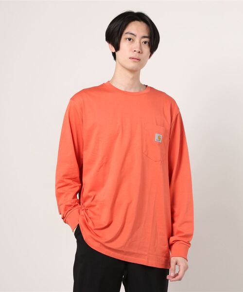 Carhartt WIP（カーハートダブリューアイピー）の「Carhartt WIP/カーハートダブリューアイピー　ビックシルエットロンT　I0220940AO0021S（Tシャツ/カットソー・メンズ・レッド・M/L/XL）」の4枚目の写真