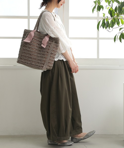 osharewalker（オシャレウォーカー）の「【廃盤】『タックボリュームチノパンツ』（チノパンツ・レディース・ベージュ/カーキ/ブラック・FREE）」の6枚目の写真