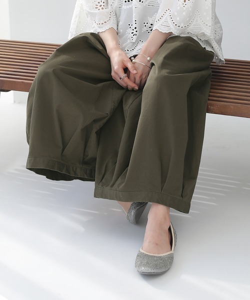 osharewalker（オシャレウォーカー）の「【廃盤】『タックボリュームチノパンツ』（チノパンツ・レディース・ベージュ/カーキ/ブラック・FREE）」の7枚目の写真