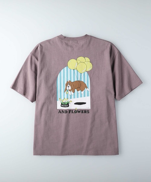 BACK NUMBER（バックナンバー）の「【BACK NUMBER】イラストプリントTシャツ(トチハラユミ)（Tシャツ/カットソー・メンズ・ブラック/ライラック/ホワイト・M/XL/L）」の15枚目の写真