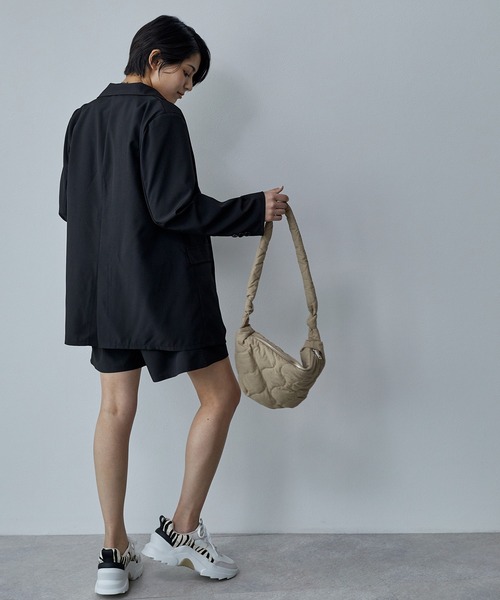 ロングジャケット＋タックショートパンツ セットアップ