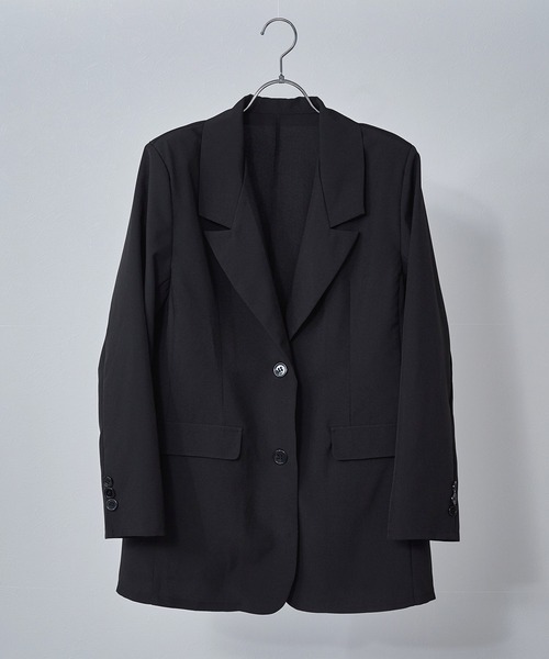 ECRIRE（エクリール）の「ロングジャケット＋タックショートパンツ　セットアップ（テーラードジャケット・レディース・ブラック/グレー/ライトグリーン/サンドグレー・フリー）」の22枚目の写真