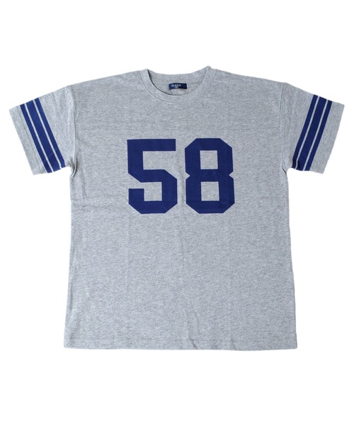 GLAZOS(グラソス)の「ソフト天竺・ドロップショルダーナンバリングプリント半袖Tシャツ(Tシャツ/カットソー・キッズ・グレー/イエロー/ホワイト・150cm/170cm/130cm/160cm/140cm)」の3枚目の写真