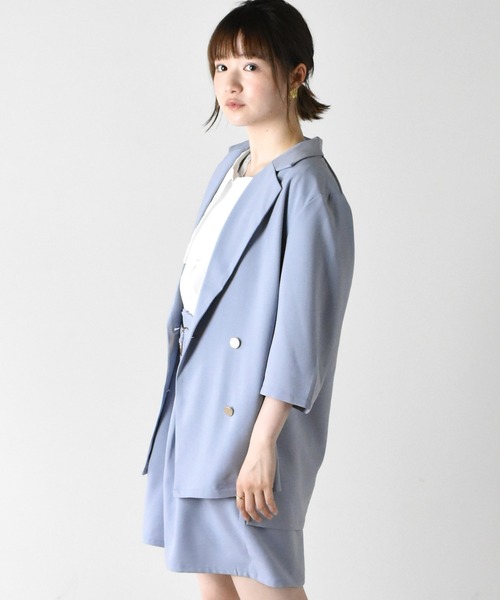 RETRO GIRL（レトロガール）の「金釦テーラードジャケット（テーラードジャケット・レディース・ブルー/ブラック/ライトベージュ/ライトブルー/オレンジ系その他・FREE）」の10枚目の写真