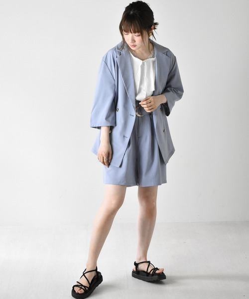 RETRO GIRL（レトロガール）の「金釦テーラードジャケット（テーラードジャケット・レディース・ブルー/ブラック/ライトベージュ/ライトブルー/オレンジ系その他・FREE）」の13枚目の写真