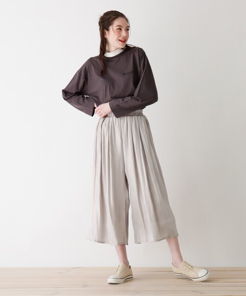 Cutie Blonde（キューティーブロンド）の「◆累計34万本！【S-L/すそくるっ】シャイニーサテンスカンツ（その他パンツ・レディース・ナチュラル/マスタード/ダークネイビー・01/02/03）」の11枚目の写真