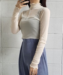 me+em select | シースルーハイネックメロートップス(Tシャツ/カットソー)