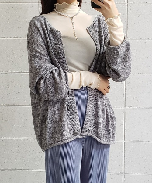 me+em select（ミームセレクト）の「シースルーハイネックメロートップス《 NEWカラー7色追加！ 》（Tシャツ/カットソー・レディース・グリーン/ベージュ/グレー/ブラック/ブラウン/ブルー/ホワイト/ピンク/オレンジ/ライム/パープル/ライトブルー/イエロー/ブルーグレー/コーラルピンク/クリアグリーン/ダークグリーン・FREE）」の20枚目の写真