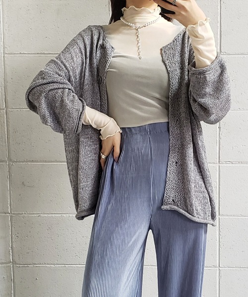 セール】シースルーハイネックメロートップス《 NEWカラー7色追加