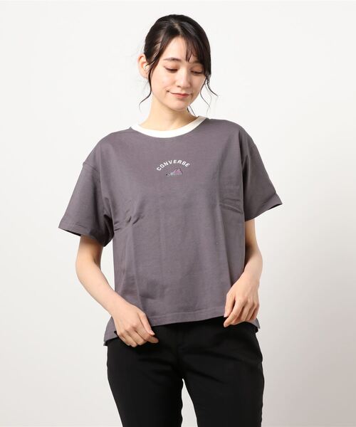 新作saleセール30 Off Converse コンバース シューズ柄 ワンポイントブランドロゴ 刺繍リンガーｔシャツ 100 の保証 Patron Id