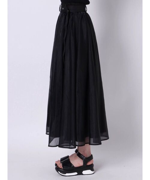 jouetie（ジュエティ）の「シアードッキングスカート（スカート・レディース・ブラック/ブラウン/オフホワイト/グリーン・MEDIUM）」の12枚目の写真