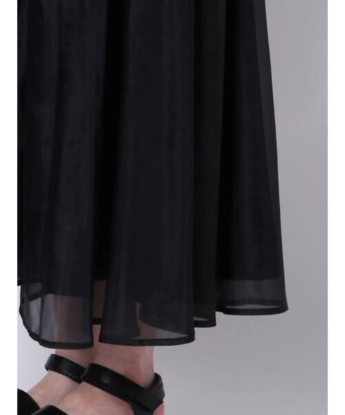 jouetie（ジュエティ）の「シアードッキングスカート（スカート・レディース・ブラック/ブラウン/オフホワイト/グリーン・MEDIUM）」の10枚目の写真