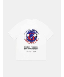 GOLDEN GOOSE T-shirt white with GOLDEN SHUTTLE print