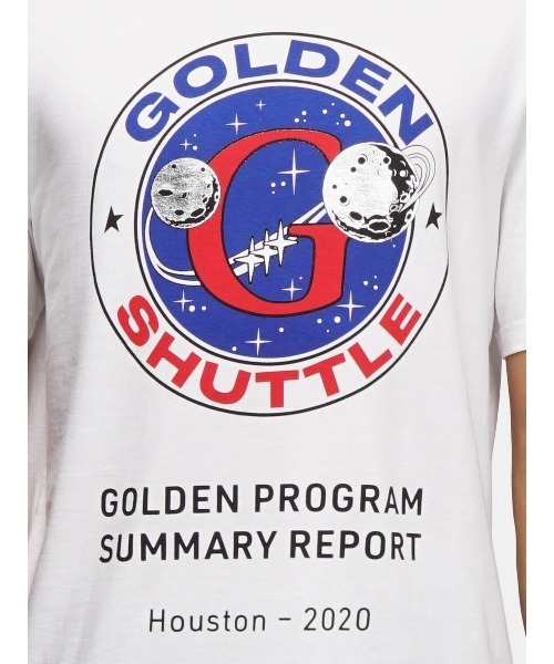 GOLDEN GOOSE（ゴールデングース）の「GOLDEN GOOSE T-shirt white with GOLDEN SHUTTLE print（Tシャツ/カットソー・メンズ・ホワイト系その他・MEDIUM/LARGE/SMALL/X-SMALL）」の4枚目の写真