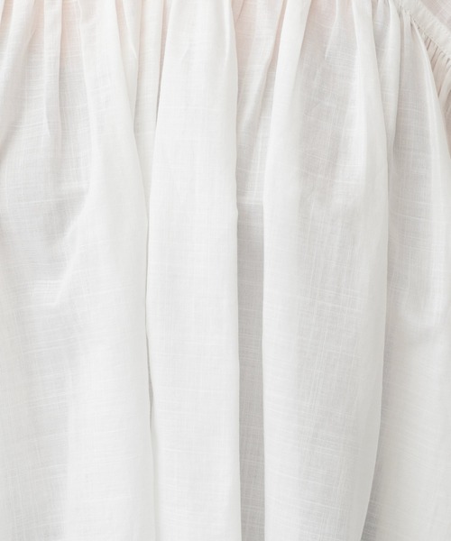 Curensology(カレンソロジー)の「Curensology(カレンソロジー)/コットンギャザーブラウス(シャツ/ブラウス・レディース・ホワイト/ブラック・FREE)」の5枚目の写真