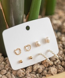 UNE MANSION | デイリーハート真珠ピアスセット(ピアス（両耳用）)