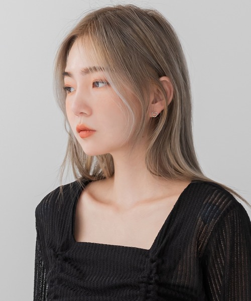 UNE MANSION（ユヌマンション）の「デイリーハート真珠ピアスセット（ピアス（両耳用）・レディース・シルバー/ゴールド・ONE SIZE）」の3枚目の写真