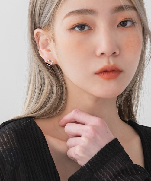 UNE MANSION（ユヌマンション）の「デイリーハート真珠ピアスセット（ピアス（両耳用）・レディース・シルバー/ゴールド・ONE SIZE）」の5枚目の写真