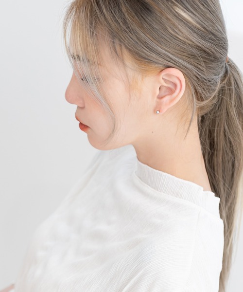 UNE MANSION（ユヌマンション）の「デイリーハート真珠ピアスセット（ピアス（両耳用）・レディース・シルバー/ゴールド・ONE SIZE）」の7枚目の写真