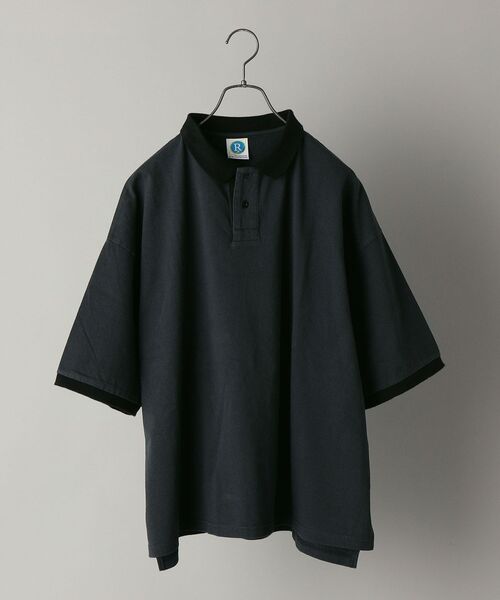 SHIPS（シップス）の「【WEB限定】SHIPS: Roots ビッグシルエット ピグメント加工 バイカラー ポロシャツ（ポロシャツ・メンズ・ネイビー/ブラック/オフホワイト・MEDIUM/LARGE）」の20枚目の写真