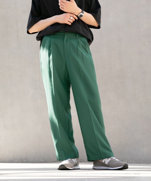 RAGEBLUE(レイジブルー)の「<WEB限定>センタープレスタック/カラーワイドルーズパンツ(スラックス・メンズ・ブラック/グリーン/パープル/オレンジ/グレー/ブルー/グリーン系その他/イエロー・MEDIUM/LARGE)」の18枚目の写真