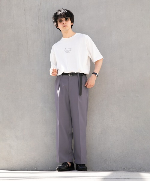 RAGEBLUE(レイジブルー)の「<WEB限定>センタープレスタック/カラーワイドルーズパンツ(スラックス・メンズ・ブラック/グリーン/パープル/オレンジ/グレー/ブルー/グリーン系その他/イエロー・MEDIUM/LARGE)」の22枚目の写真