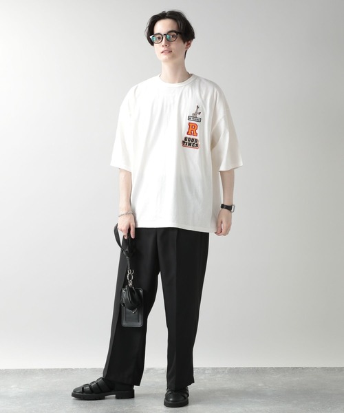 RAGEBLUE(レイジブルー)の「<WEB限定>センタープレスタック/カラーワイドルーズパンツ(スラックス・メンズ・ブラック/グリーン/パープル/オレンジ/グレー/ブルー/グリーン系その他/イエロー・MEDIUM/LARGE)」の13枚目の写真