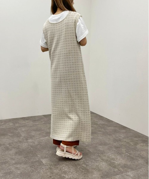 apres jour mignon（アプレジュールミニョン）の「ジャガードニットジレ 【ZOZOTOWN限定アイテム】（その他トップス・レディース・アイボリー/ブラック/オレンジ・X-LARGE/フリー）」の20枚目の写真