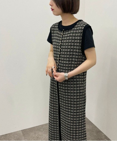 apres jour mignon（アプレジュールミニョン）の「ジャガードニットジレ 【ZOZOTOWN限定アイテム】（その他トップス・レディース・アイボリー/ブラック/オレンジ・X-LARGE/フリー）」の10枚目の写真