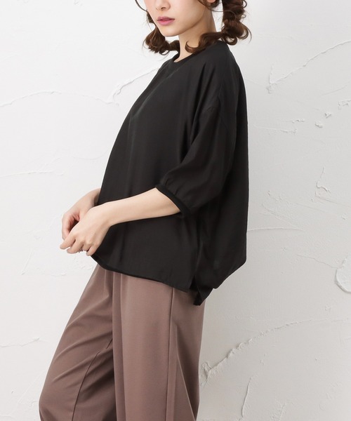 NAVY（ネイビー）の「アンサンブルプルオーバーシャツ（シャツ/ブラウス・レディース・ライトグレー/ブラック/ピンク・フリー）」の3枚目の写真