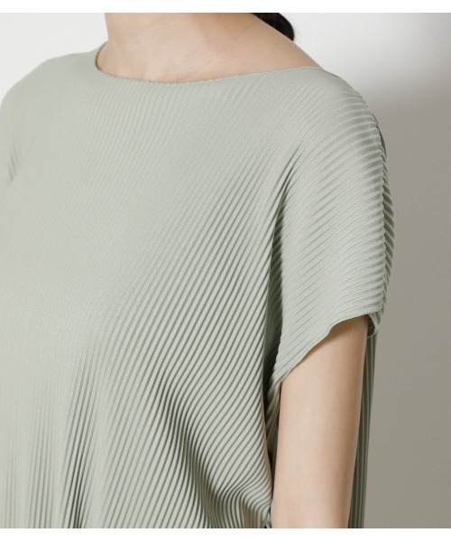AZUL by moussy（アズールバイマウジー）の「EASY PLEATS TOPS/イージープリーツトップス（Tシャツ/カットソー・レディース・ブラック/ダークブラウン/ミント・SMALL/MEDIUM）」の19枚目の写真