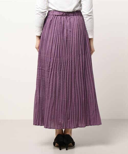 Samansa Mos2（サマンサ モスモス）の「ランダムプリーツスカート（スカート・レディース・パープル/ベージュ/ネイビー・ﾌﾘ-）」の4枚目の写真