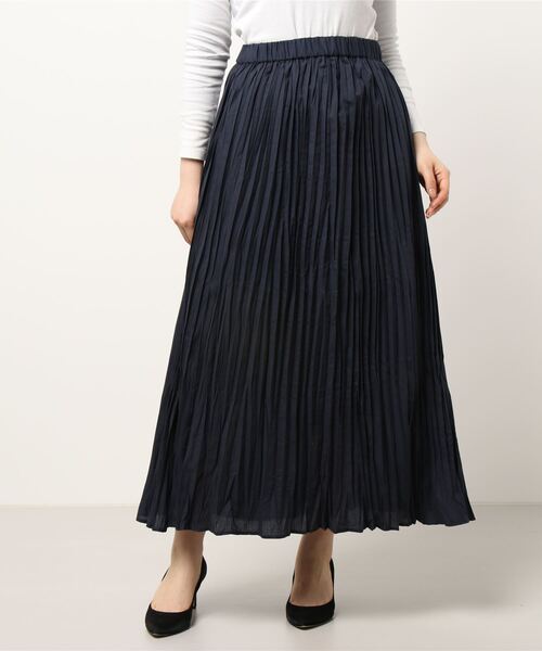 Samansa Mos2（サマンサ モスモス）の「ランダムプリーツスカート（スカート・レディース・パープル/ベージュ/ネイビー・ﾌﾘ-）」の6枚目の写真