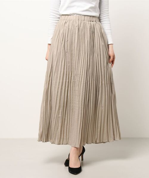 Samansa Mos2（サマンサ モスモス）の「ランダムプリーツスカート（スカート・レディース・パープル/ベージュ/ネイビー・ﾌﾘ-）」の7枚目の写真