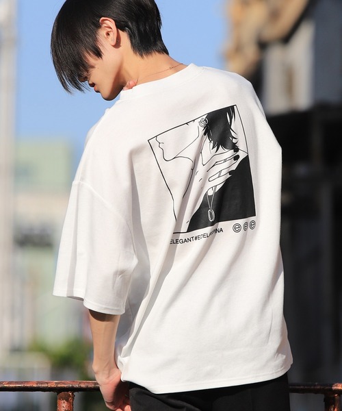 Espina(エスピナ)の「ハンドドローイングTシャツ(Tシャツ/カットソー・メンズ・ホワイト/ブラック・FREE)」の2枚目の写真