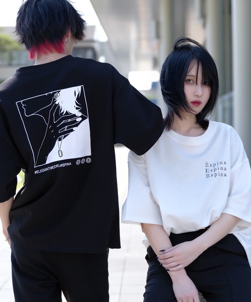 Espina(エスピナ)の「ハンドドローイングTシャツ(Tシャツ/カットソー・メンズ・ホワイト/ブラック・FREE)」の9枚目の写真