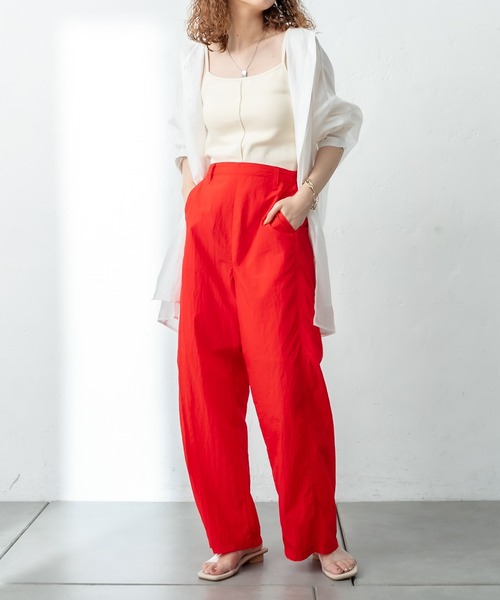 mystic（ミスティック）の「ナイロンイージーパンツ（その他パンツ・レディース・ブラウン/レッド・1/2）」の10枚目の写真