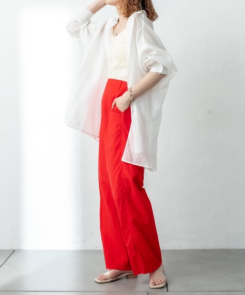 mystic（ミスティック）の「ナイロンイージーパンツ（その他パンツ・レディース・ブラウン/レッド・1/2）」の11枚目の写真