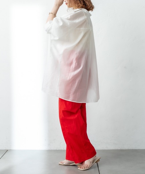 mystic（ミスティック）の「ナイロンイージーパンツ（その他パンツ・レディース・ブラウン/レッド・1/2）」の12枚目の写真