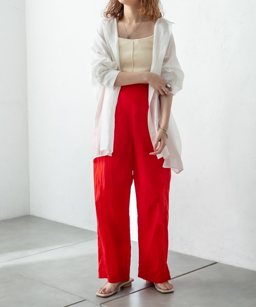 mystic（ミスティック）の「ナイロンイージーパンツ（その他パンツ・レディース・ブラウン/レッド・1/2）」の13枚目の写真